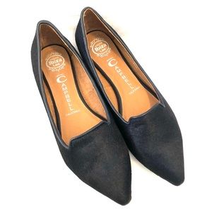 Jeffrey Campbell Pointed Toe Smoking Flats- Navy